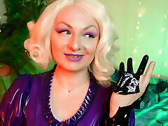 latex fetisch video: zerrissene gummihandschuhe - bloggerin blonde pin up milf arya