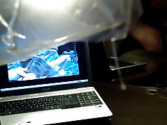 Fucking an inflatable and cumming hard