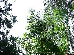 Naughty brunette sobhie dee in naked before having her ass eaten