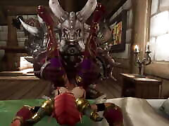 Redhead Elf smashed by an video seks julia an Warlord : Warcraft Parody