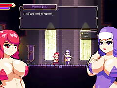 Scarlet Maiden Hentai game PornPlay Ep.2 Gloryhole and futanari blowjob in the caves