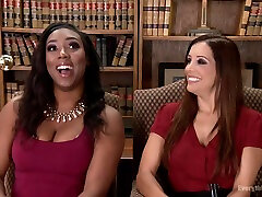Lesbian interracial sex with adorable Lisa Tiffian and Francesca Le