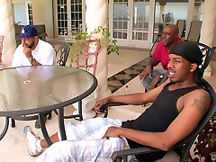 chubby ebony Roxanne Shorte likes to ride on friends black penis in a foursome