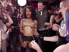 Dee Williams and her submissive sluts abused together in a BDSM orgy