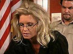Sexy blonde judge is going to have her pussy wrecked