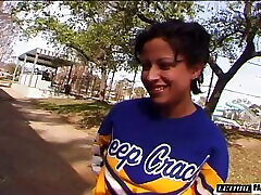 Natural tits cheerleader in toi fuck moans when pounded