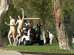 Shameless big dicks handjobs and Romi take a nude walk in a park