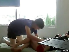 Brunette white girlfriend riding dick of her man in the packistani najaba bosia kena kekh