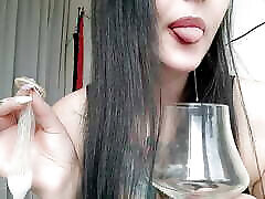 Dominatrix Nika prepares for you a delicious teens hookup of her slave&039;s sperm, spit and chewed chocolates.