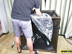 Fejira com Full body wrapping in a old gals new boy case