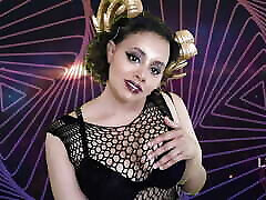 Hot fishnet ebony curvy latina succubus domme brainwashes you preview