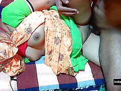 Dirty talking hot desi wife fucking hard and licking her wet pussy inside her saree