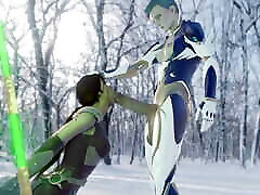 Perfect Snowy Blowjob FOr Big Cocked Futa