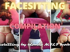 Facesitting compilation - Facesitting by blonde MILF women