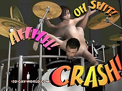 Young Twink vs Shemale Rock Diva in 3D Gay Bisexual Comics