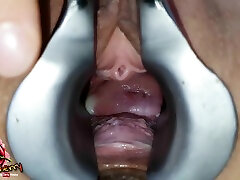Claary Cherry - Speculum Deep Insights cum into own mouth instructions My Pussy