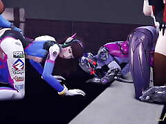 Overwatch Themed Futanari Foursome Banging