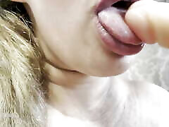 hot blonde loves to suck hottest masturbating dildo