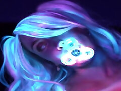 Secretcrush4k - Glowing Neon Babe Teases Your Cock With Her Perfect Body
