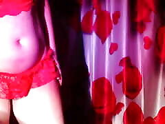 Flashing Sexy Belly in Night Light