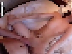 Smartphone personal shooting POV shot of an innocent shaved pussy girl with ist time porn videso on her body..345