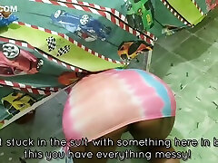 Stepsister Gets Stuck Under The Bed And Her Stepbrother Fucks Her While Helping Her Out. English Sub