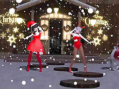 2 Cute Girls Dance Rough BDSM Sex 3D HENTAI