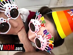 Step Mom And Step Aunt Give Birthday Boy A Special Gift - Perv-mom, Melody Minx And Tifa Quinn